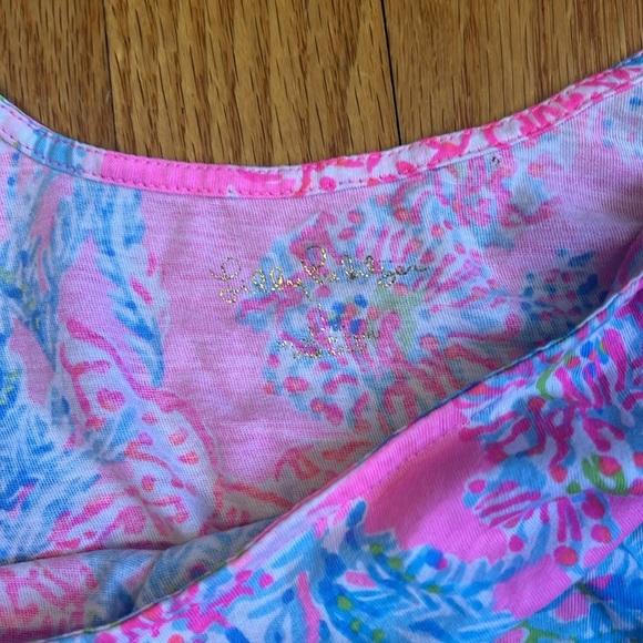 Lilly Pulitzer Girls Sundari Cotton Dress Only in Prosecco Pink Large - Picture 3 of 5